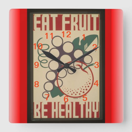 Eat fruit clock