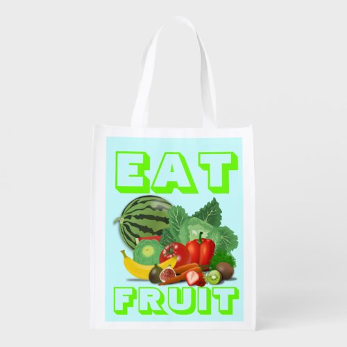 Eat Fruit Reusable Grocery Bag