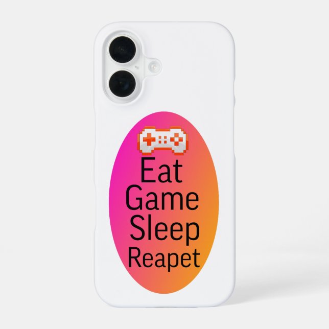 Eat game sleep repeat iphone case (Back)