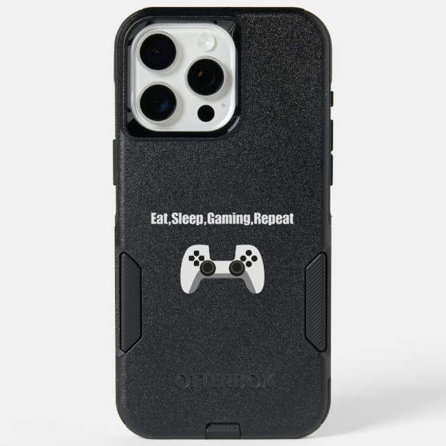 Eat Gaming Sleep Repeat – Gamer Quote iPhone 15 Pr (Back)