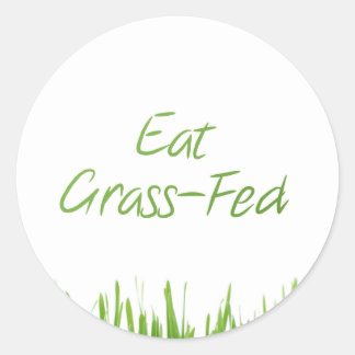 eat-grass-fed classic round sticker