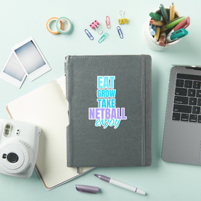 Eat,grow,take netball, enjoy sticker (iPad Cover)