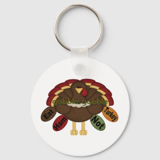 Eat Ham Not Turkey Keychain