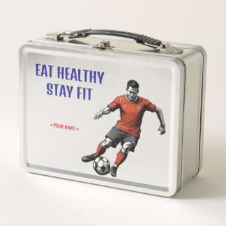 Eat Healthy Stay Fit Metal Lunch Box