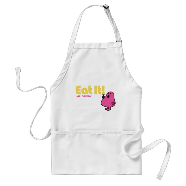Eat It With Mr. Greedy Adult Apron (Front)