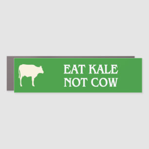eat kale not cow vegan car magnet
