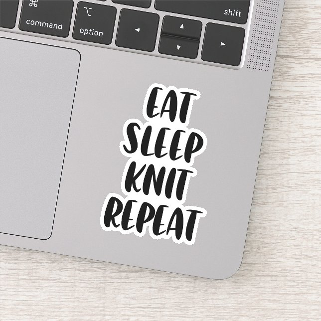 Eat knit sleep repeat sticker (Detail)