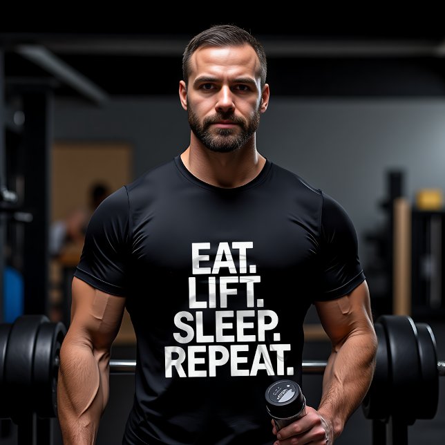 Eat Life Sleep Repeat Motivational T-Shirt (Creator Uploaded)
