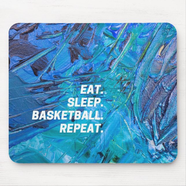 Eat. Live. basketball. repeat. Mouse Pad (Front)