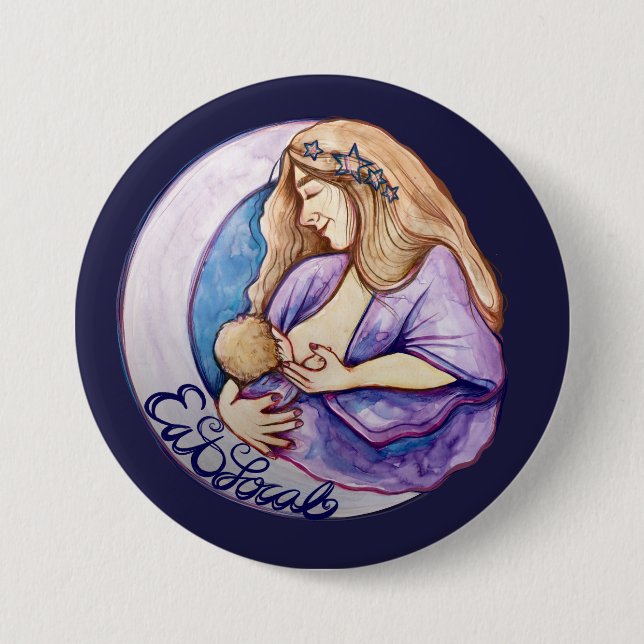 Eat Local breastfeed Breastfeeding Goddess         Button (Front)