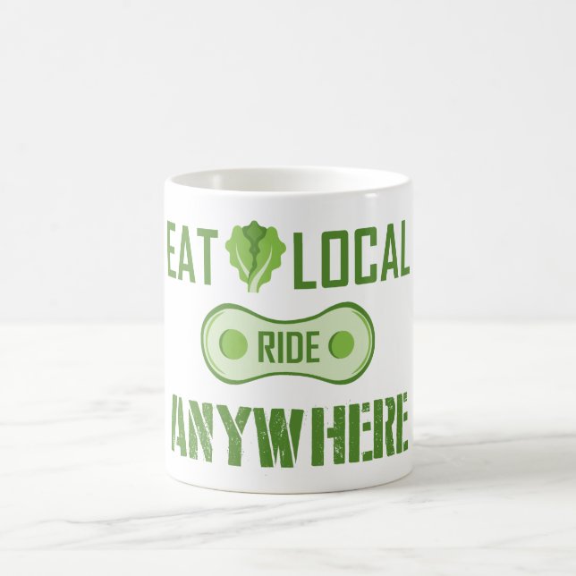 Eat Local, Ride Anywhere Coffee Mug (Center)