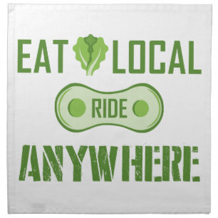 Eat Local, Ride Anywhere Napkin