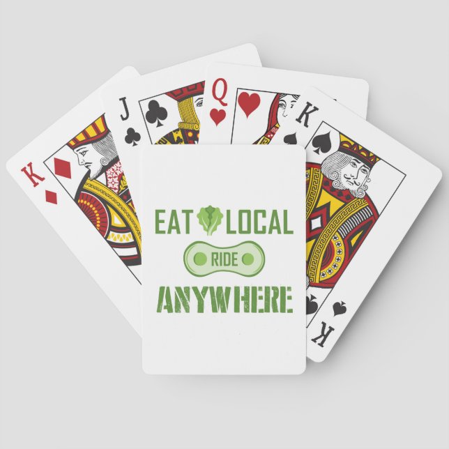 Eat Local, Ride Anywhere Poker Cards (Back)