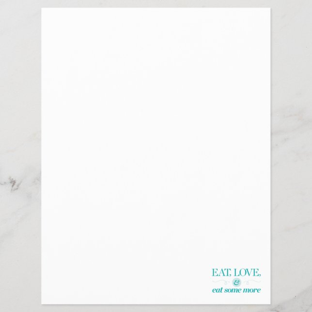 Eat, Love & Eat Some More Flyer (Front)