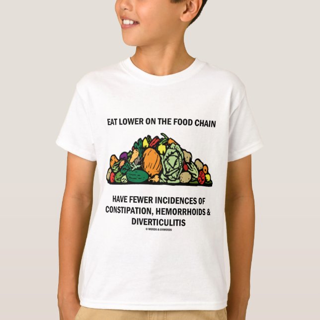 Eat Lower On The Food Chain (Vegetables) T-Shirt (Front)