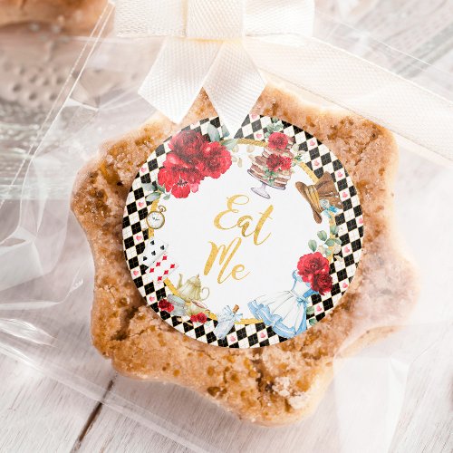 EAT ME Alice in Wonderland Tea Party Favors Classic Round Sticker
