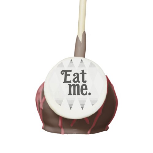 EAT ME Black White Harlequin Diamond Argyle Cake Pops