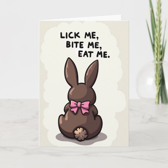 Eat Me Bunny Fun Card (Front)