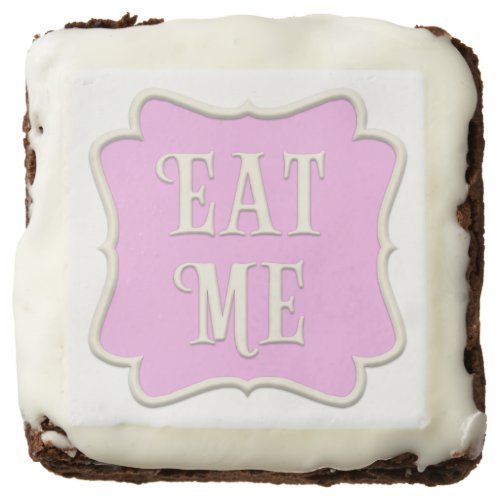 Eat Me Fairytale Tea Party Pastel Pink Brownie