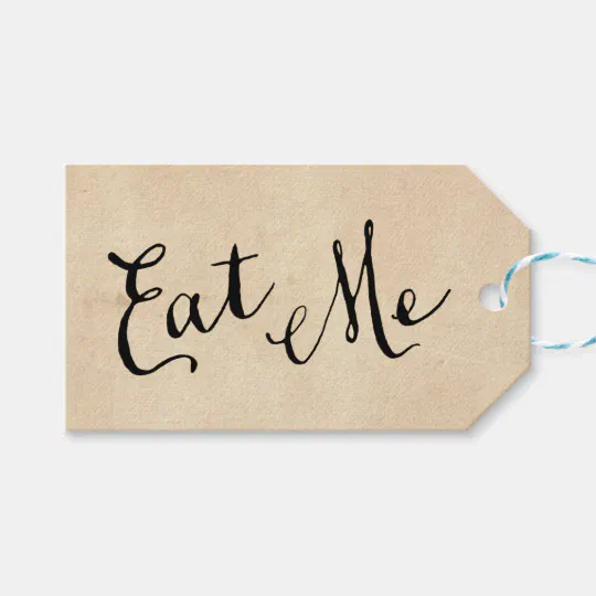Personalised Wedding Favour Gift Tags Drink Me Or Eat Me Food and Drink Labels 