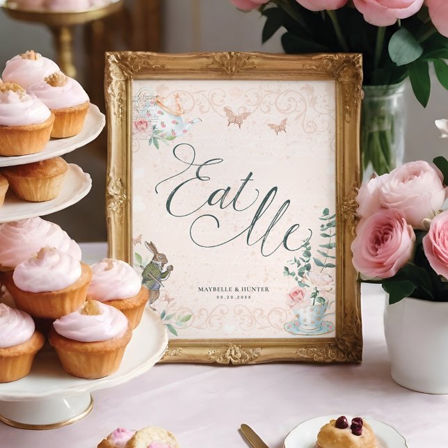 Eat Me | Vintage Alice In Wonderland Decoupage Poster (Eat Me | Vintage Alice In Wonderland Decoupage Poster)