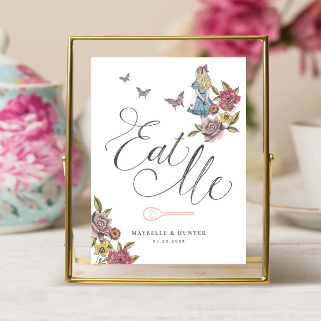 Eat Me | Vintage Alice In Wonderland Tea Party Poster (Creator Uploaded)
