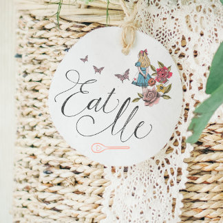 Eat Me! Vintage Alice in Wonderland Wedding Favor Tags