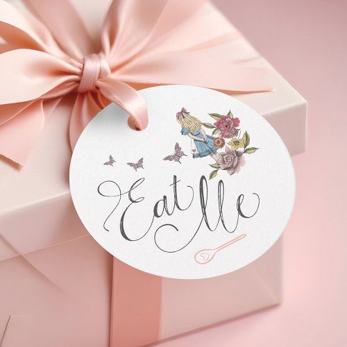 Eat Me Vintage Alice in Wonderland Wedding Favor Tags