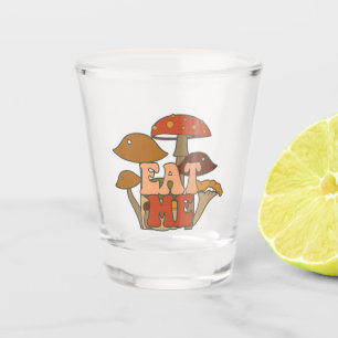 "Eat Me" – Whimsical Mushroom Design Shot Glass