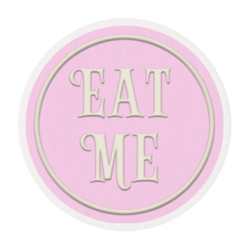 Eat Me Wonderland Tea Party Girly Pink Edible Frosting Rounds