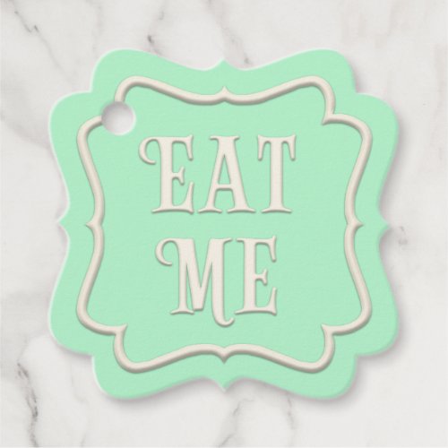Eat Me Wonderland Tea Party Green Personalized Favor Tags