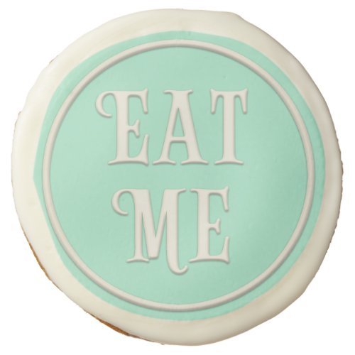 Eat Me Wonderland Tea Party Light Green Sugar Cookie