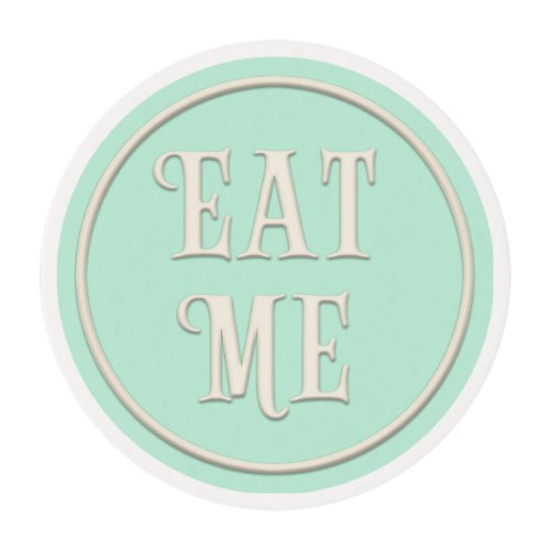 Eat Me Wonderland Tea Party Pastel Green Edible Frosting Rounds