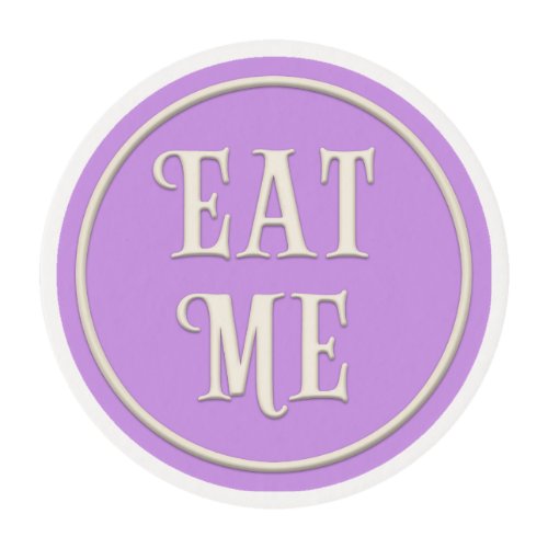 Eat Me Wonderland Tea Party Pastel Purple Edible Frosting Rounds