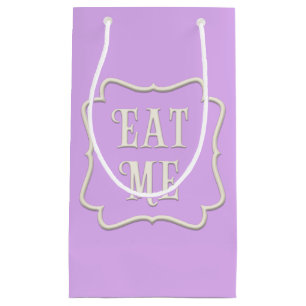 "Eat Me" Wonderland Tea Party Pastel Purple Small Gift Bag