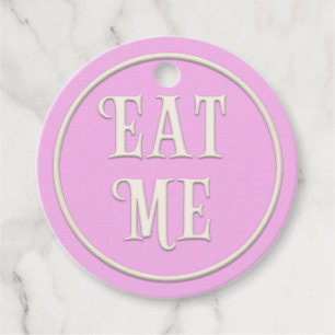 "Eat Me" Wonderland Tea Party Pink Personalized Favor Tags