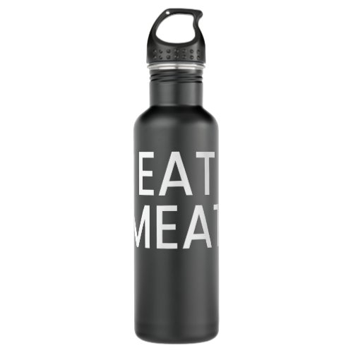 Eat Meat Stainless Steel Water Bottle