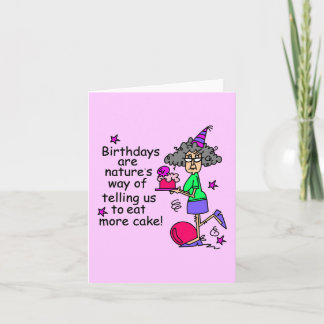 Eat More Cake Birthday Humor Card