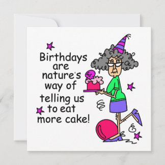 Eat More Cake Birthday Humor Card