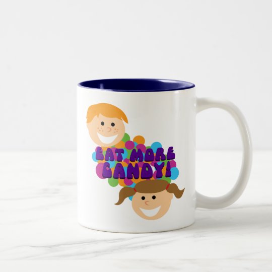 Eat More Candy Retro Kids Two-Tone Coffee Mug