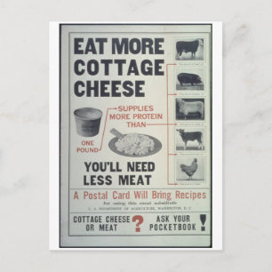Eat_More_Cottage_Cheese_Propaganda Poster Postcard