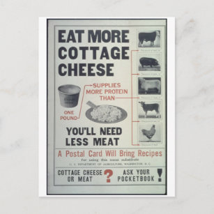 Eat_More_Cottage_Cheese_Propaganda Poster Postcard
