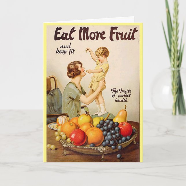 EAT MORE FRUIT greeting card (Front)