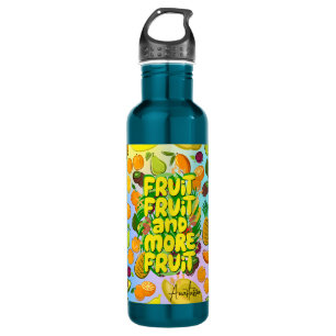 Eat more fruit motivational healthy food yoga stainless steel water bottle