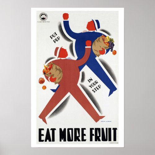 Eat More Fruit   Vintage Australia Travel Poster