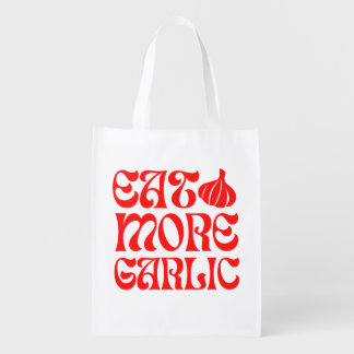Eat More Garlic, Buy More Mints – Retro Funky Grocery Bag
