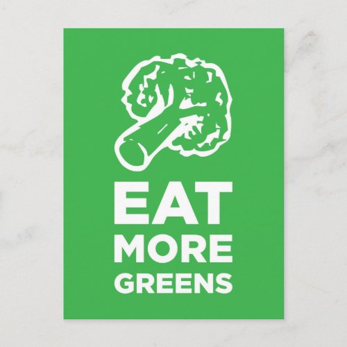 Eat More Greens Postcard
