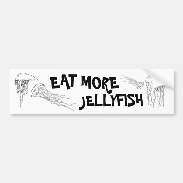 EAT MORE JELLYFISH BUMPER STICKER (Front)