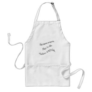 eat more penguin apron. adult apron