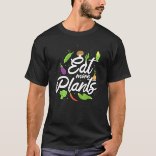 Eat More Plants Broccoli Chili Beans Eggplant Go V T-Shirt